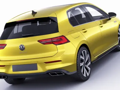 Volkswagen Golf 2020 GTI  GTE  R-line 3D model