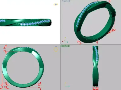 criss cross wedding band   3D print model