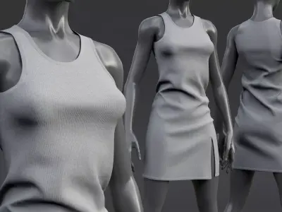 Nike Womens Tank Dress 3D model