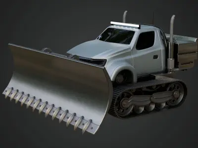Snow Plow Truck 3D model