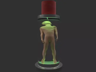 Human test tube Free low-poly 3D model