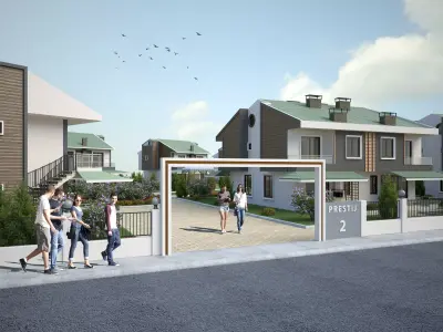 Summer Holiday Village Scene 3D model