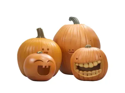 Halloween Decorative Pumpkins 01 3D model
