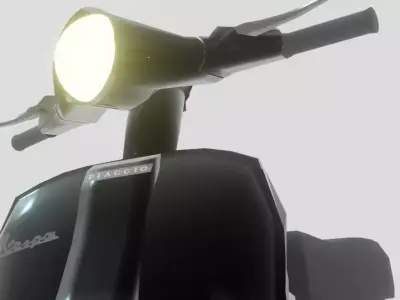 1981 Vespa PX150 black 3D model