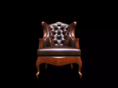 3d Model Features Interior With Comfortable Side Chair   3D model