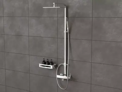 Shower And Storage Set 3D model