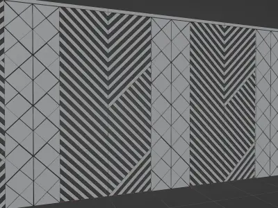 Wall wood seamless set2 V21 3D model