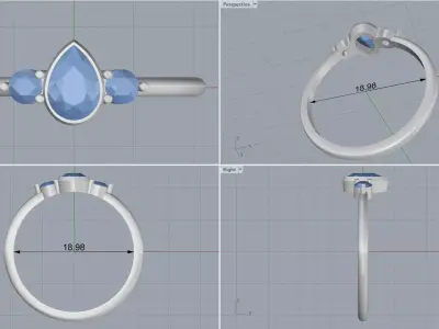 ring woman  3D print model 47