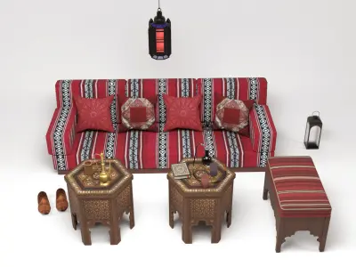 Arabic Props Low-poly 3D model