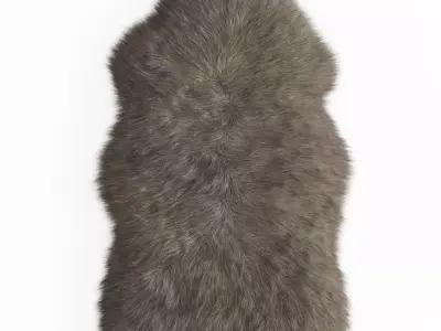 Faux Fur Mongolian Rug 3D model