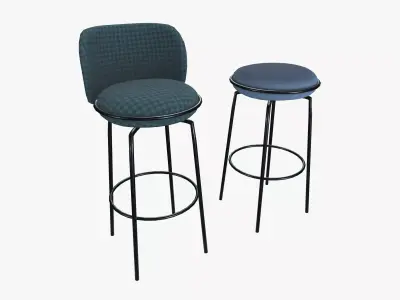 Bar Stool Low-poly 3D model