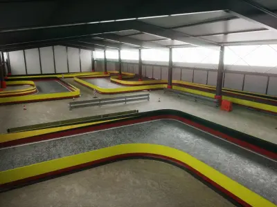 Gokart Track with Car Low-poly 3D model