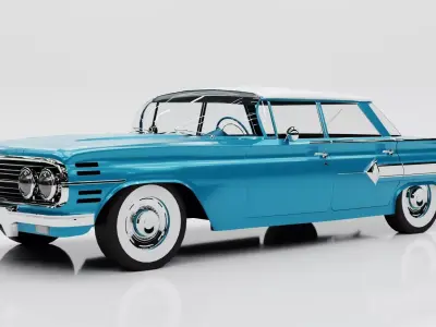Chevrolet 1960 Impala 3D Model Low-poly 3D model