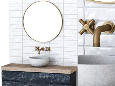 Furniture set for bathroom B2  3D model