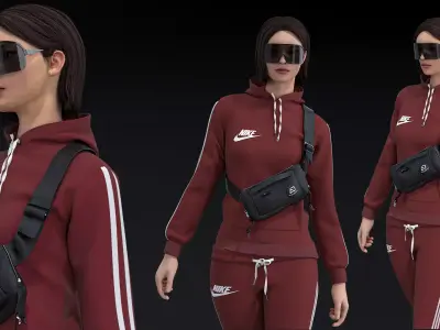 sport clothe women  3D model