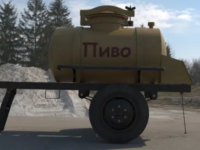 mobile beer keg 3D model