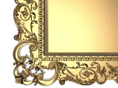 carved frame 3D model 12
