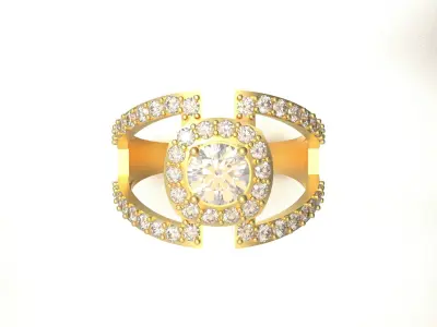 Women Diamond wedding ring 3D print model