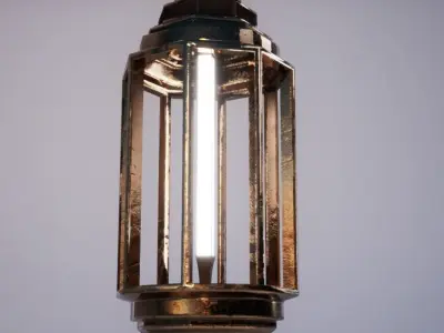 Bronze Lantern - UE Free low-poly 3D model