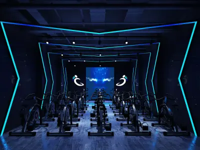 Spinning Bike room  3D model