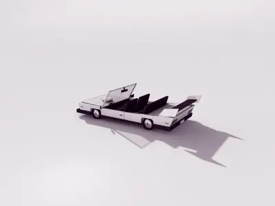 Cartoon Low Poly Cabriolet Low-poly 3D model
