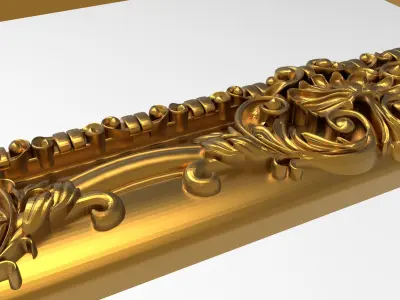 Carved Picture Frame 3D model 10