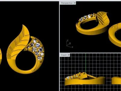  Earring 3dm file 3D print model