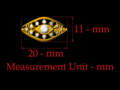 Diamond Ring - 0032 3D print model