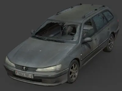 Peugeot 406 Estate RAW Scan 3D model