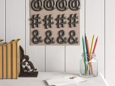 Magnet Display Board Set Free 3D model