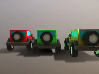 Jeep Car Low-poly 3D model purchase