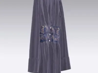 Women luxury silky dress 3D model