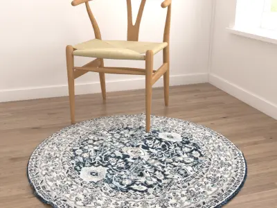 Round Rug Set 250 3D model