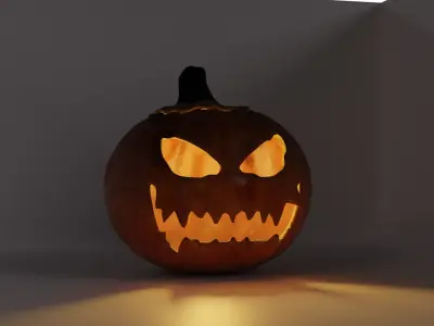 Halloween Pumpkin Low-poly 3D model