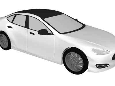 Tesla Car 3D Model 3D model purchase