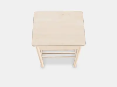 BJORKSNAS Bedside table Low-poly 3D model