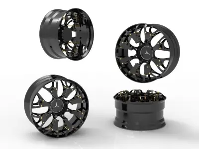 Benz sport rim 3D print model