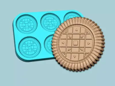 Cookie Mould 09 - Biscuit Silicon Molding 3D print model