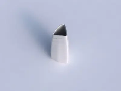 Vase curved tipping triangle with small horizontal sections 3D print model