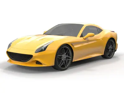 Generic Sport Car Simple Interior 3D model