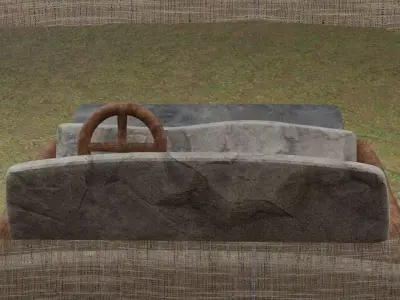 Flintstone Car Cartoon Stone Age Vehicle 3D model
