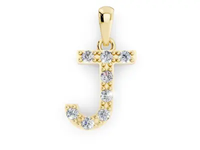 J pendant 3D print model