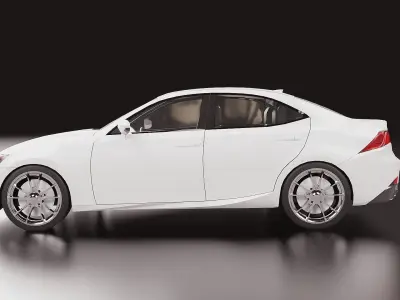 2016 Lexus IS 350 Low-poly 3D model