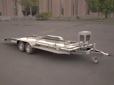 car carrier trailer 3d model 3D model