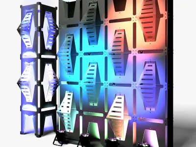 Stage Decor 34 Modular Wall Column 3D model