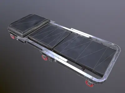 Worn Mud Service Car Creeper Garage  Low-poly 3D model