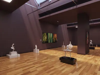Art Gallery Showroom interior 3D model