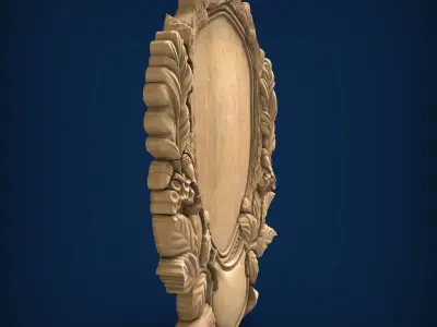 Carved panel painting STL 3D model 19