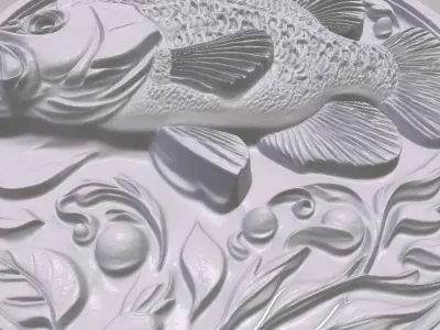 Crappie 3 basrelief for 3D printing 3D print model