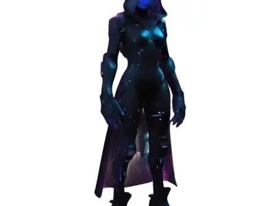 Futuristic Team Ensemble - Sci-Fi Figures Collection 3D print model